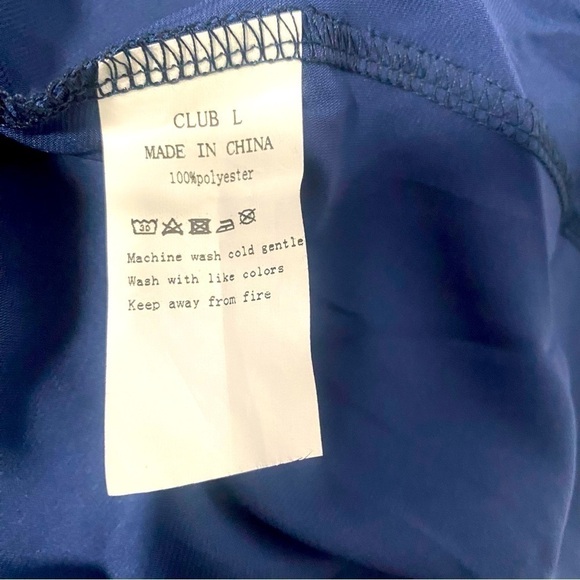 Club London 100% Polyester Women’s Wrap Blouse Beautiful Navy Blue Size US 6 NWT - Picture 9 of 9